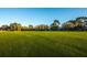 View of the lush green golf course lined with trees surrounded by neighborhood homes at 9713 Sweeping View Dr, New Port Richey, FL 34655
