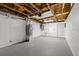 Unfinished basement with exposed ceiling and mechanical systems at 10841 Scenic Dr, Port Richey, FL 34668