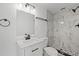 Updated bathroom featuring marbled tile in the shower at 10841 Scenic Dr, Port Richey, FL 34668