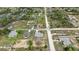 A birds eye shot showing single-story homes with driveways surrounded by well-maintained lawns in a neighborhood at 13140 Maycrest Ave, Weeki Wachee, FL 34614