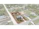 Aerial view of home with property lines showing plot size and location at 13140 Maycrest Ave, Weeki Wachee, FL 34614