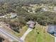 An aerial view showing the property's location and surrounding landscape at 18251 East Rd, Hudson, FL 34667