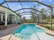 Refreshing screened-in pool and spa area perfect for relaxation and outdoor entertaining at 3733 Wiregrass Rd, New Port Richey, FL 34655