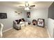 Bedroom features ceiling fan, tile flooring and sports decorations at 4030 Grayton Dr, New Port Richey, FL 34652