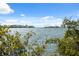 A beautiful view of the water from the shoreline with lush greenery at 6035 Sea Ranch Dr # 408, Hudson, FL 34667
