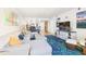 An open-concept living area with views to the breakfast bar, kitchen and comfortable seating at 6035 Sea Ranch Dr # 411, Hudson, FL 34667
