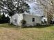 Backyard view of the metal garage at 6361 Boxwood St, Brooksville, FL 34602