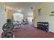 The fitness center offers weights and exercise equipment for a full workout at 8609 Regal Ln, Hudson, FL 34667