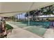 The outdoor shuffleboard courts offer a recreational activity for residents and their guests at 8609 Regal Ln, Hudson, FL 34667