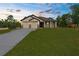 Lovely home with well-manicured lawn, two-car garage, stone accents, and an inviting appearance at 16043 Penn State Rd, Weeki Wachee, FL 34614