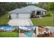 Charming single Gathering home featuring a long driveway, a three car garage, and a landscaped front yard at 16386 Heron Hills Dr, Spring Hill, FL 34610