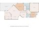 Detailed floor plan showcases the layout of the home including the primary bedroom and kitchen at 3555 Sylvan Edge Dr, Palm Harbor, FL 34685