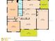 Detailed floor plan showcasing the layout of the home, including the Primary bedroom, kitchen, living room, and garage at 3728 Linkwood St, New Port Richey, FL 34652