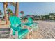 Comfortable seating on the sandy beach, perfect for relaxing and enjoying the ocean view at 4937 Marine Pkwy # 201, New Port Richey, FL 34652