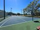 Outdoor basketball court featuring a new surface and well maintained perimeter fencing and lighting at 7215 121St Ter, Largo, FL 33773