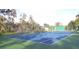 Outdoor tennis court surrounded by lush greenery, great for sports and recreation at 11917 Bayonet Ln # 11917, New Port Richey, FL 34654