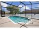 Private pool with a screened enclosure, ideal for relaxing outdoors at 13643 Pimberton Dr, Hudson, FL 34669