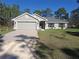 Attractive single-Gathering home with a two-car garage and green lawn at 18336 Macek Rd, Weeki Wachee, FL 34614