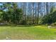 Lush backyard with a mix of trees and greenery, providing privacy and a natural setting at 19019 3Rd Ne St, Lutz, FL 33549