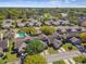 Inviting townhome community featuring manicured landscaping, mature trees and a sparkling blue community pool at 6518 Remus Dr, New Port Richey, FL 34653