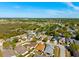 Expansive aerial view of a peaceful suburban neighborhood with mature trees and well-maintained homes under a clear blue sky at 11023 Silver Dancer Dr, Riverview, FL 33579