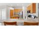 Well-lit kitchen features stainless steel appliances and a spacious countertop, great for meal prep at 11023 Silver Dancer Dr, Riverview, FL 33579