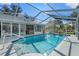 Screened-in pool with clear blue water and patio area, perfect for relaxation at 1281 Bolander Ave, Spring Hill, FL 34609