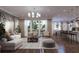 Open living space with a comfortable sofa, area rug, and dining area with ample natural light at 4112 Southern Valley Loop, Brooksville, FL 34601