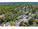 Expansive aerial view showcasing the charming neighborhood with mature trees and inviting residential homes at 6244 Warren Ave, New Port Richey, FL 34653