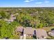 Aerial view of a residential neighborhood surrounded by trees and greenery at 6652 Brambleleaf Dr, Spring Hill, FL 34606