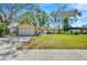 Charming single-story home with a well-maintained lawn, mature trees, and an attached two-car garage at 8626 White Springs Dr, New Port Richey, FL 34655