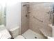 Bathroom with accessible shower and grab bar at 11001 Peppertree Ln, Port Richey, FL 34668