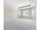 Large bedroom with tray ceilings, carpet, and abundant natural light at 1155 Buckhurst Dr, Spring Hill, FL 34609