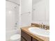 Bathroom featuring a vanity with a sink and a shower with a bathtub at 12450 Fish Cove Dr, Spring Hill, FL 34609