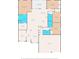 Detailed floorplan showing layout with living room, kitchen, bedrooms, bathrooms, garage, and screened porch at 12450 Fish Cove Dr, Spring Hill, FL 34609
