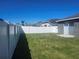 Fully fenced backyard providing security and privacy at 14656 Wake Robin Dr, Brooksville, FL 34604