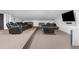 Entertainment area features a pool table and comfortable leather seating at 15193 Copeland Way, Brooksville, FL 34604