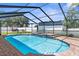 View of the private screened-in pool and brick paver patio at 15193 Copeland Way, Brooksville, FL 34604