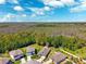 An aerial view capturing a neighborhood surrounded by lush green trees, showcasing the community's beautiful landscape at 15793 Midnight Dove Ct, Odessa, FL 33556