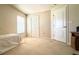 Neutral bedroom features a double closet and one window at 2158 Fentress Ct, Spring Hill, FL 34609