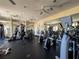Well-equipped gym with various machines, weights, mirrors, and ceiling fans at 2634 Ravendale Ln, Holiday, FL 34691