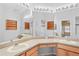 Bathroom featuring double sinks, a vanity, and recessed lighting at 303 Rochester St, Spring Hill, FL 34609