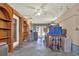 Spacious garage featuring ample shelving, storage, and plenty of room for projects at 4515 Blanche St, New Port Richey, FL 34652
