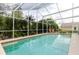 A beautiful in-ground screened pool has plenty of patio space to relax or entertain at 7239 Sharpsburg Blvd, New Port Richey, FL 34653