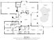 Detailed floor plan showcasing the layout with four bedrooms, pool, and spacious living areas at 19109 Beckett Dr, Odessa, FL 33556