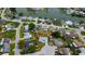 Aerial view highlighting waterfront home near canals, close to a bay and offering scenic views of the waterways at 2620 Baltic Pl, Holiday, FL 34691