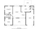 Detailed floor plan showcasing the layout, including the primary bedroom, living room, kitchen, patio, and garage at 2620 Baltic Pl, Holiday, FL 34691