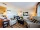 Spacious living room featuring hardwood floors and a cozy seating arrangement at 4107 Glissade Dr, New Port Richey, FL 34652