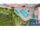 Aerial view of the community pool and building at 4516 Seagull Dr # 509, New Port Richey, FL 34652