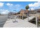 Private dock with boat lift providing direct access to open water and waterfront living at 5000 Southshore Dr, New Port Richey, FL 34652